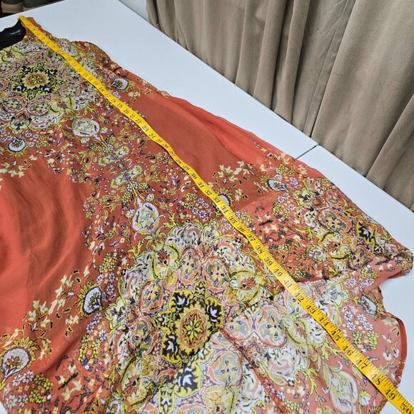 Karen‎ Kane High Low Dress S Boho Kaleidoscope Print Festival Fairycore Flowy - Picture 13 of 14